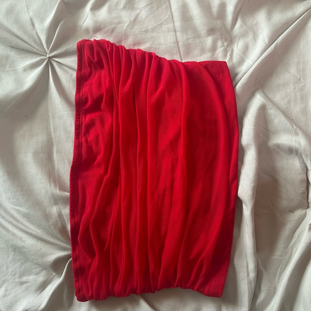 SHEIN Vibrant Red tube top